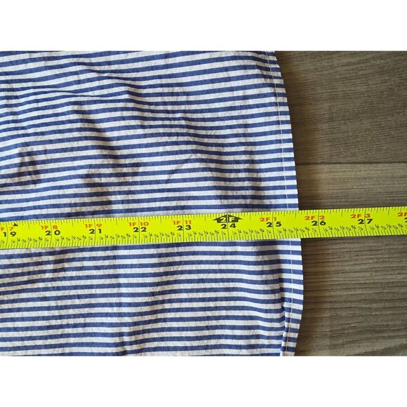 Talbots Blue & White Striped Sleeveless Ruffle Top Large - Picture 7 of 8